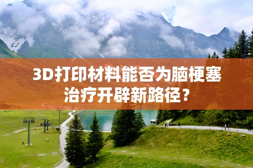 3D打印材料能否为脑梗塞治疗开辟新路径？