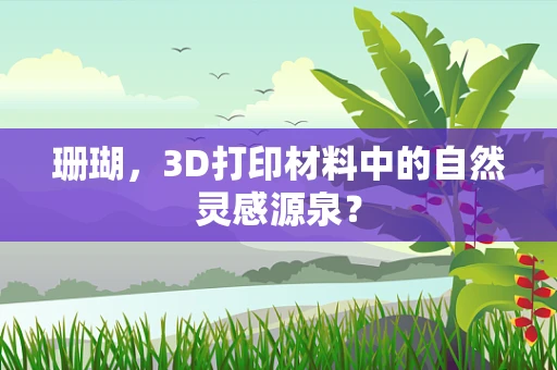 珊瑚，3D打印材料中的自然灵感源泉？