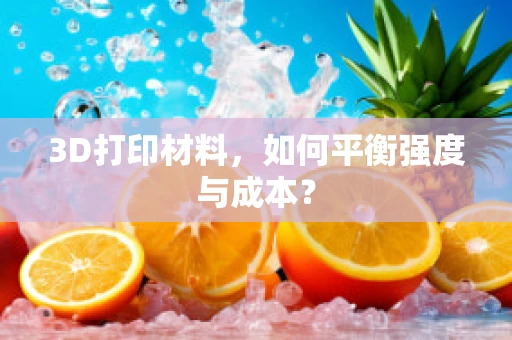 3D打印材料，如何平衡强度与成本？