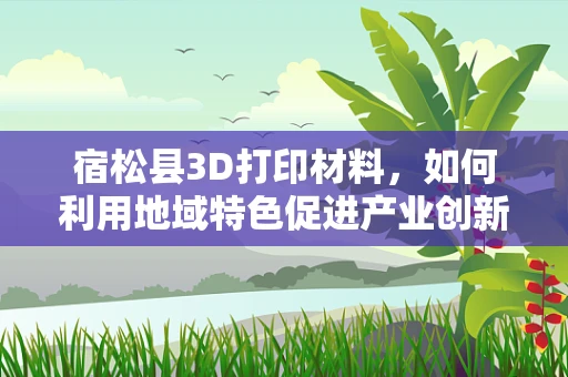 宿松县3D打印材料，如何利用地域特色促进产业创新？