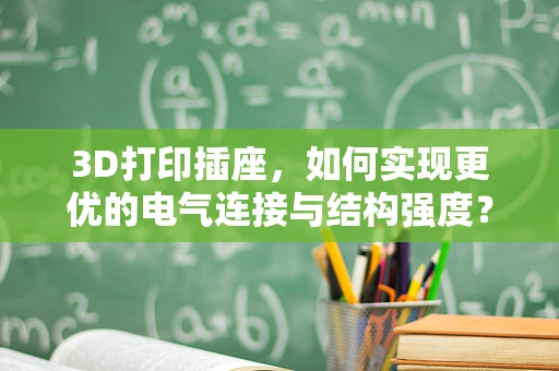 3D打印插座，如何实现更优的电气连接与结构强度？