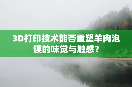 3D打印技术能否重塑羊肉泡馍的味觉与触感？