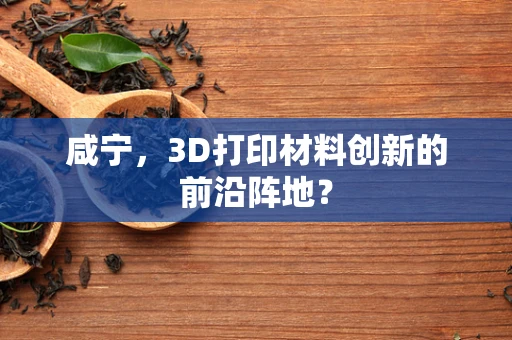咸宁，3D打印材料创新的前沿阵地？