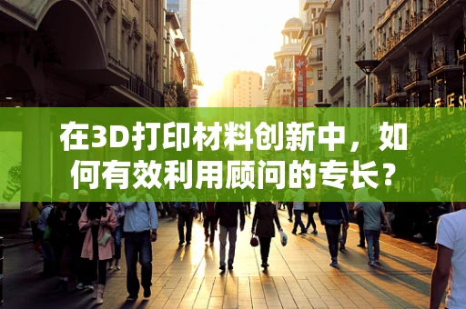 在3D打印材料创新中，如何有效利用顾问的专长？