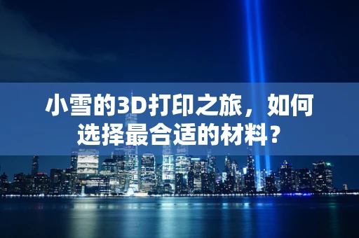 小雪的3D打印之旅，如何选择最合适的材料？