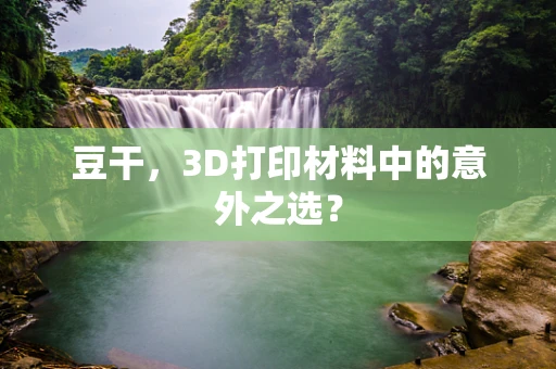 豆干，3D打印材料中的意外之选？