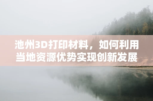池州3D打印材料，如何利用当地资源优势实现创新发展？