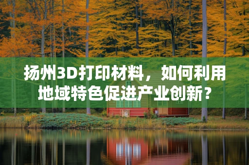 扬州3D打印材料，如何利用地域特色促进产业创新？