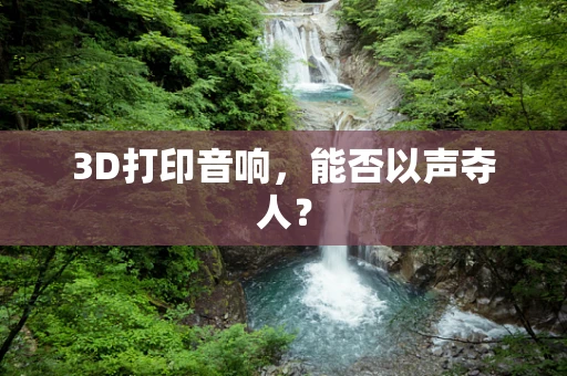 3D打印音响，能否以声夺人？