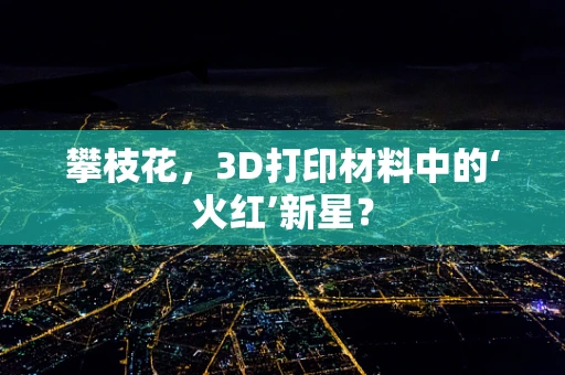 攀枝花，3D打印材料中的‘火红’新星？