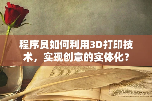 程序员如何利用3D打印技术，实现创意的实体化？