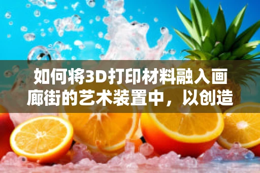 如何将3D打印材料融入画廊街的艺术装置中，以创造独特的互动体验？