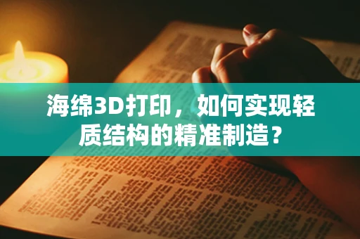 海绵3D打印，如何实现轻质结构的精准制造？