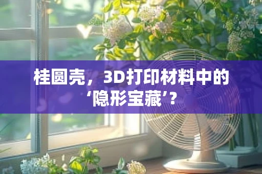 桂圆壳，3D打印材料中的‘隐形宝藏’？