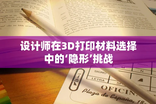 设计师在3D打印材料选择中的‘隐形’挑战