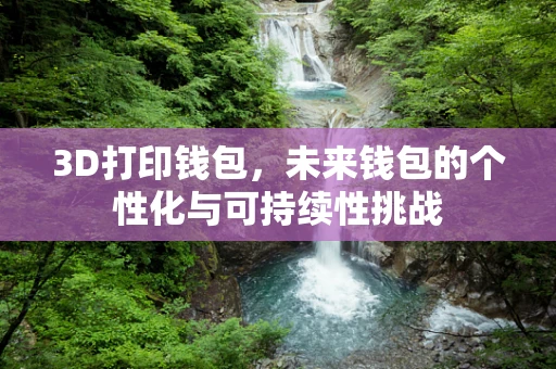 3D打印钱包，未来钱包的个性化与可持续性挑战