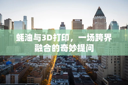 蚝油与3D打印，一场跨界融合的奇妙提问