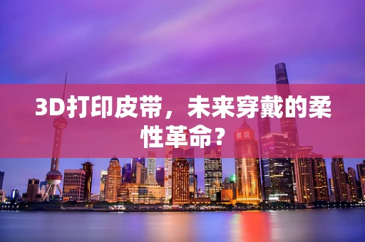 3D打印皮带，未来穿戴的柔性革命？