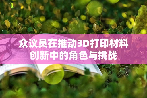 众议员在推动3D打印材料创新中的角色与挑战