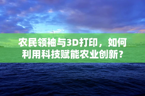 农民领袖与3D打印，如何利用科技赋能农业创新？