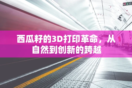 西瓜籽的3D打印革命，从自然到创新的跨越