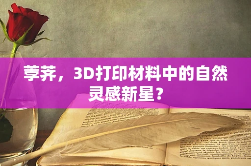 荸荠，3D打印材料中的自然灵感新星？