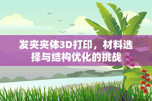 发夹夹体3D打印，材料选择与结构优化的挑战