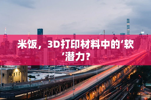 米饭，3D打印材料中的‘软’潜力？