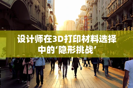 设计师在3D打印材料选择中的‘隐形挑战’