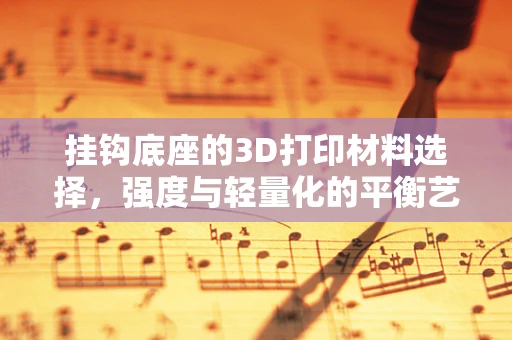 挂钩底座的3D打印材料选择，强度与轻量化的平衡艺术