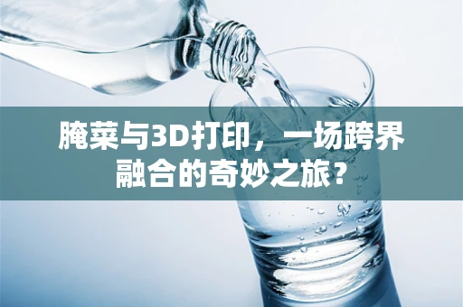 腌菜与3D打印，一场跨界融合的奇妙之旅？